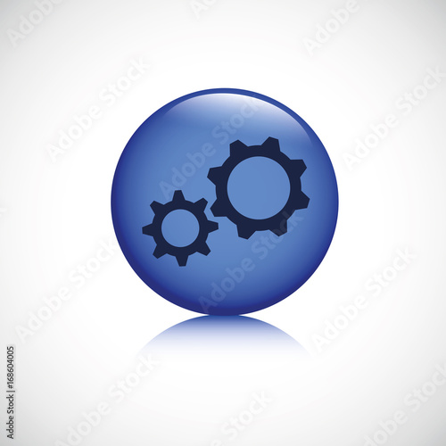 zahnräder icon blau