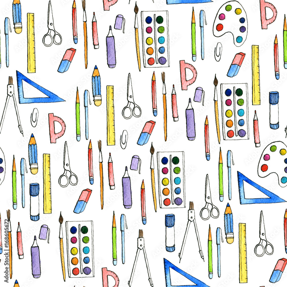 school doodle seamless pattern school doodle seamless pattern