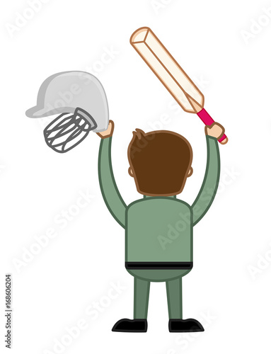 Carttoon Cricketer Has Made Century