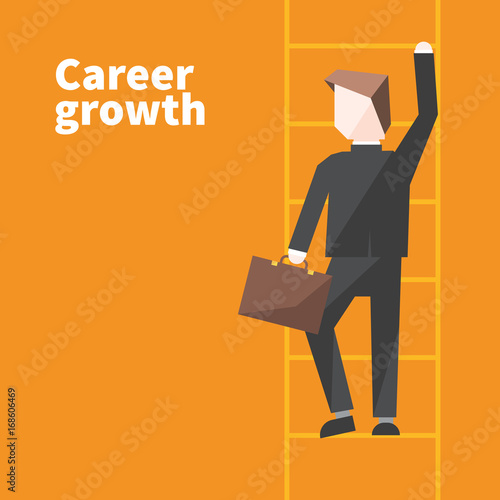 Career growth illustration vector
