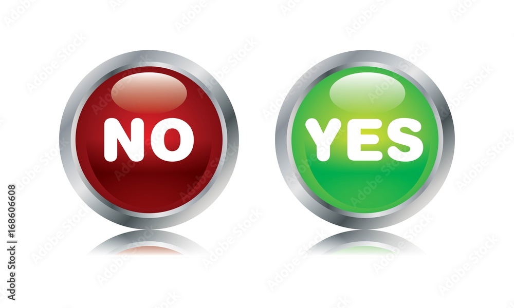 No and Yes Button No and Yes Button