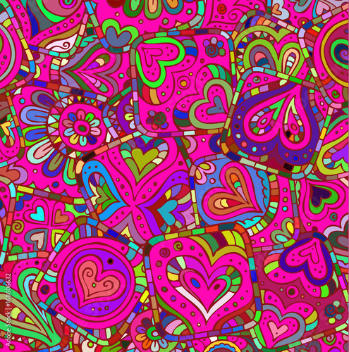 Abstract background of hearts