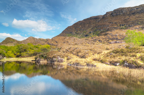 Connemara lake and mountains in Co. Mayo  Ireland