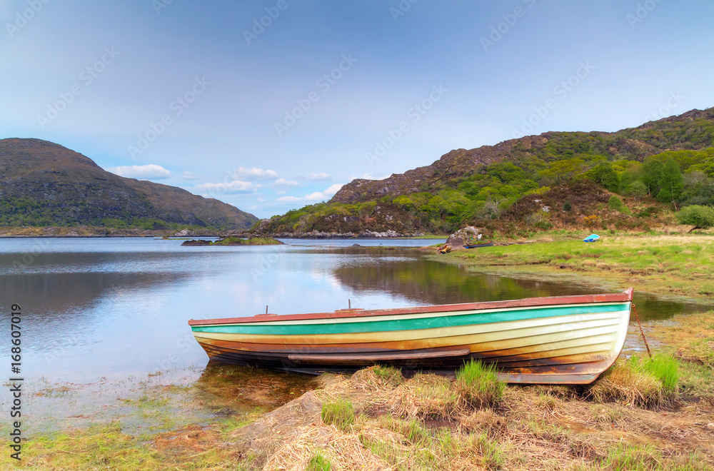 Boat at the Killarney lake in Co. Kerry, Ireland Boat at the Killarney lake in Co. Kerry, Ireland