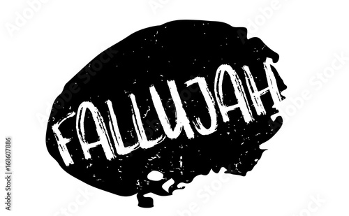 Fallujah rubber stamp. Grunge design with dust scratches. Effects can be easily removed for a clean, crisp look. Color is easily changed. photo