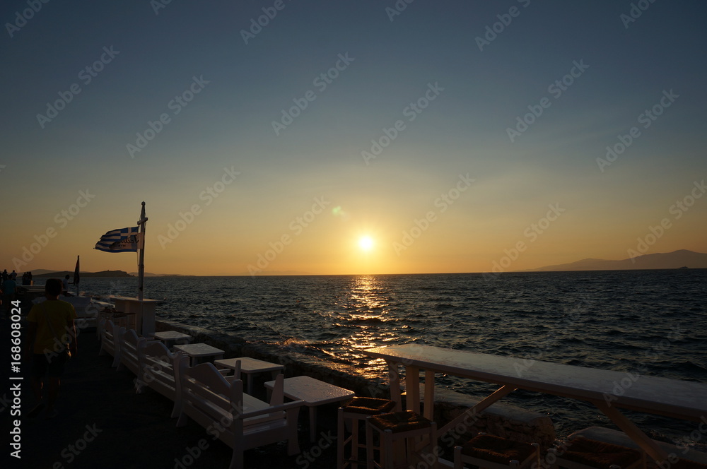 Obraz premium mikonos sunset