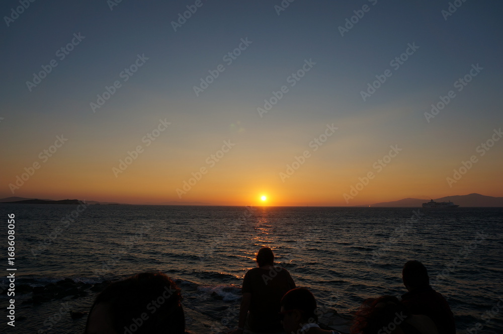 Fototapeta premium mikonos sunset