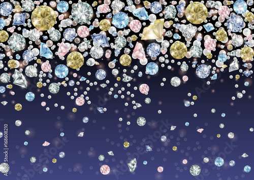 Diamonds and pearls background