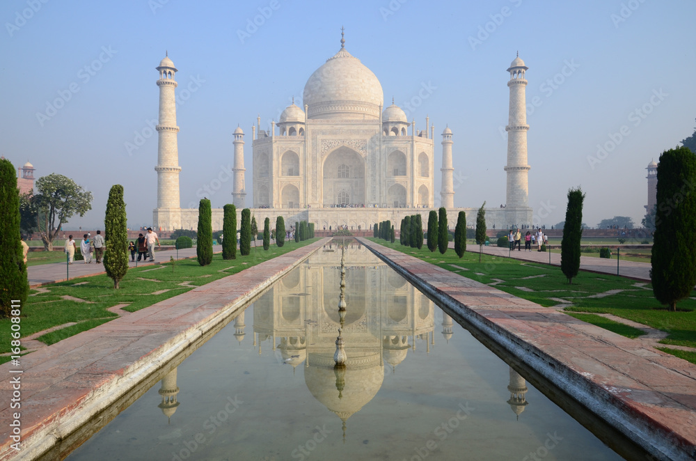 Obraz premium Original, Taj Mahal Seven Wonders Concept, India,