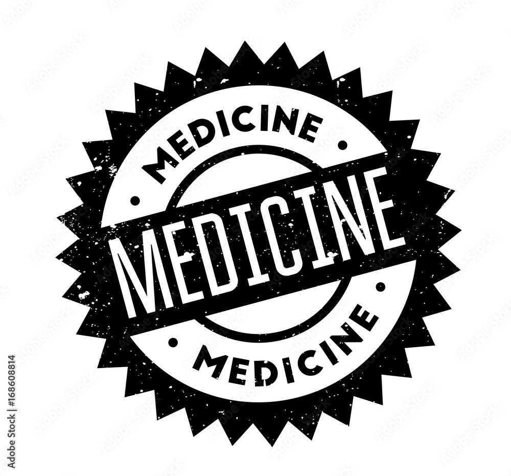 Medicine rubber stamp. Grunge design with dust scratches. Effects can be easily removed for a clean, crisp look. Color is easily changed. Medicine rubber stamp. Grunge design with dust scratches. Effects can be easily removed for a clean, crisp look. Color is easily changed.