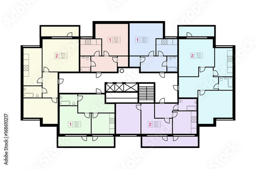 Architectural apartment project vector