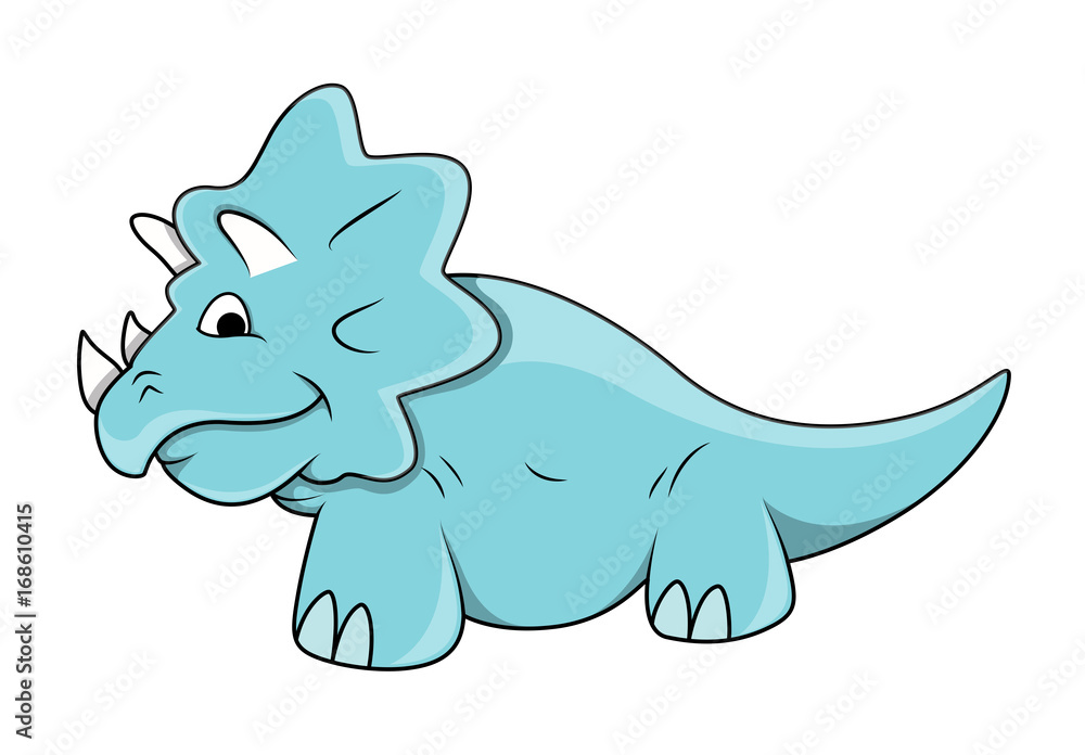 Cartoon Rhino Dinosaur Toy Stock Vector | Adobe Stock