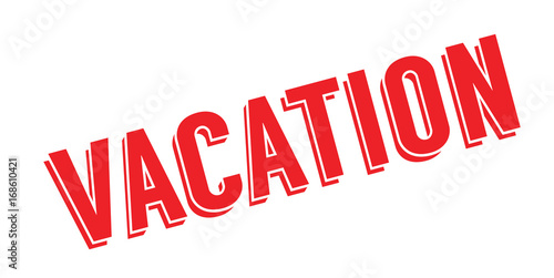 Vacation rubber stamp. Grunge design with dust scratches. Effects can be easily removed for a clean, crisp look. Color is easily changed.