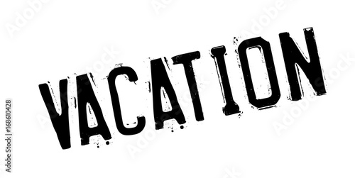 Vacation rubber stamp. Grunge design with dust scratches. Effects can be easily removed for a clean, crisp look. Color is easily changed.