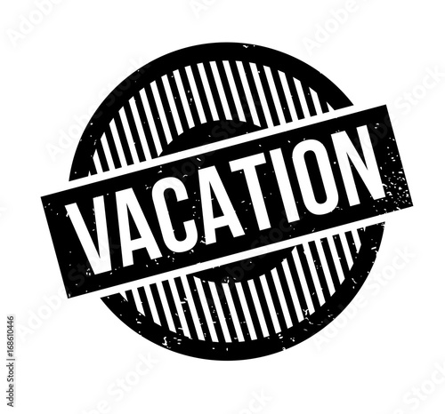 Vacation rubber stamp. Grunge design with dust scratches. Effects can be easily removed for a clean, crisp look. Color is easily changed.