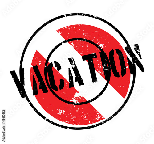 Vacation rubber stamp. Grunge design with dust scratches. Effects can be easily removed for a clean, crisp look. Color is easily changed.