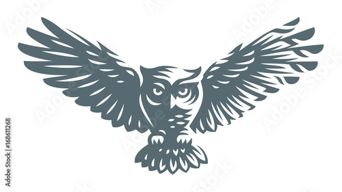 Owl - vector illustration. Icon design on white background