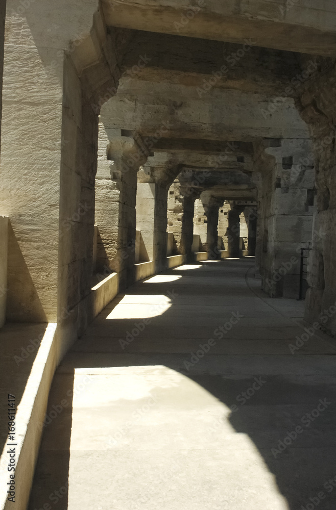 The interior of the Arles amphitheatre