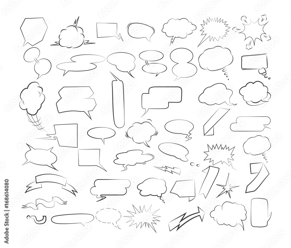 Fototapeta premium Speech bubbles set.