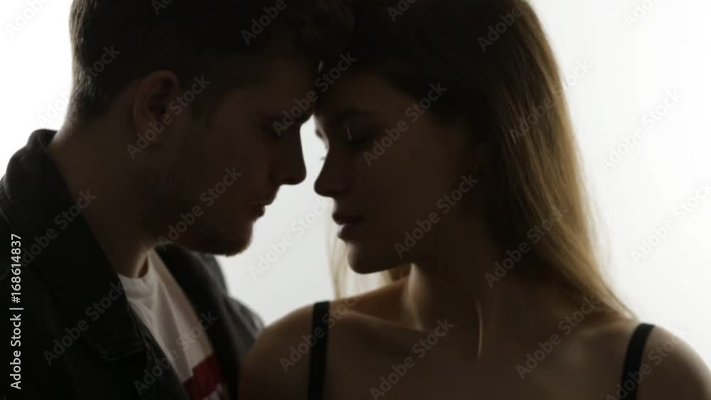 Couple hugging on white Couple hugging on white