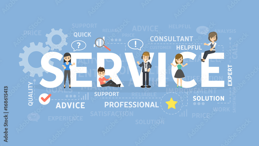 Service concept illustration. Service concept illustration.