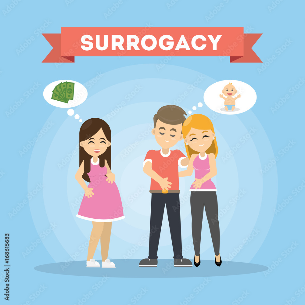Surrogacy illustration concept. Surrogacy illustration concept.