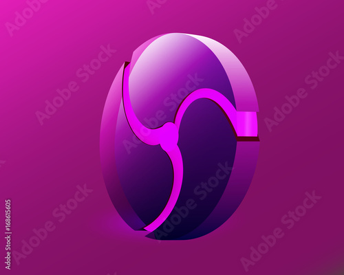 Glowing purple neon on a purple background fidget spinner