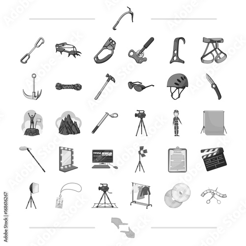 , mountaineering, sport, hobbies and other web icon in black styleshooting, mouse, tourism, icons in set collection. .