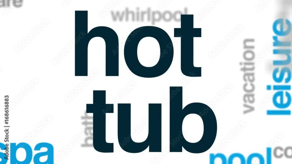 Hot tub animated word cloud, text design animation. Hot tub animated word cloud, text design animation.