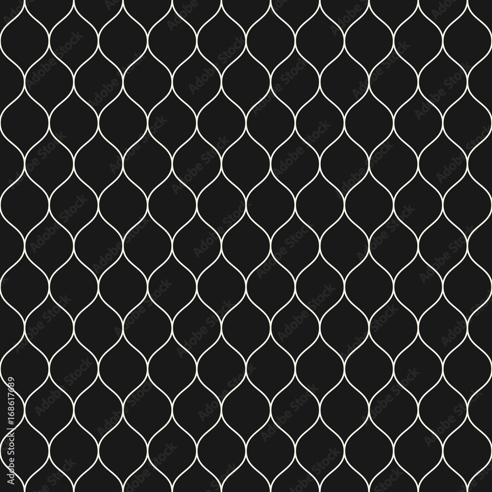 Fototapeta premium Mesh pattern, thin wavy lines. Texture of fishnet, lace, weaving