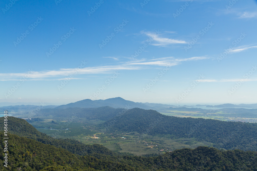 Mountains and forests on Langkawi island