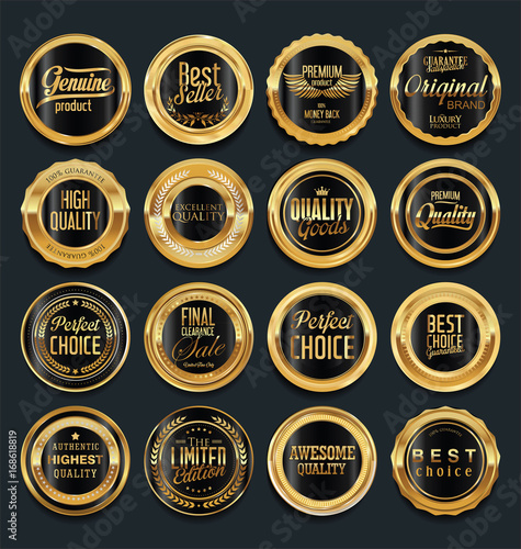 Luxury  golden design elements collection 
