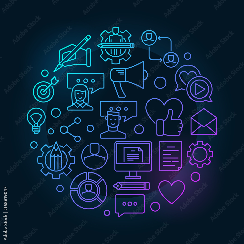 Vector blog concept illustration Vector blog concept illustration