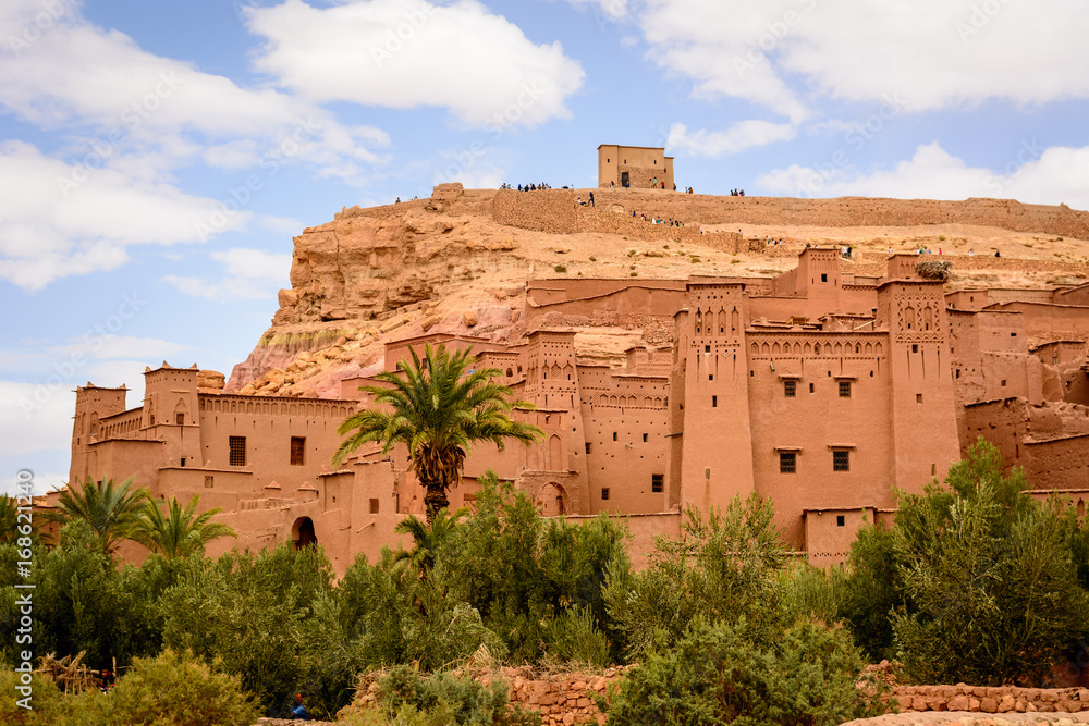 Panoramic photo of Ait Benhaddou, Morocco - UNESCO world heritage 