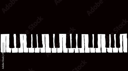 Piano Keys. Vector drawing