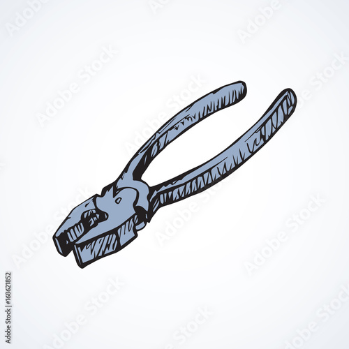 Pliers. Vector drawing