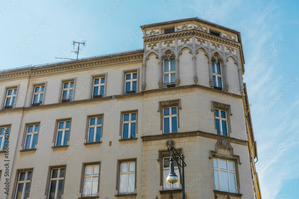 beautiful old corner building at berlin