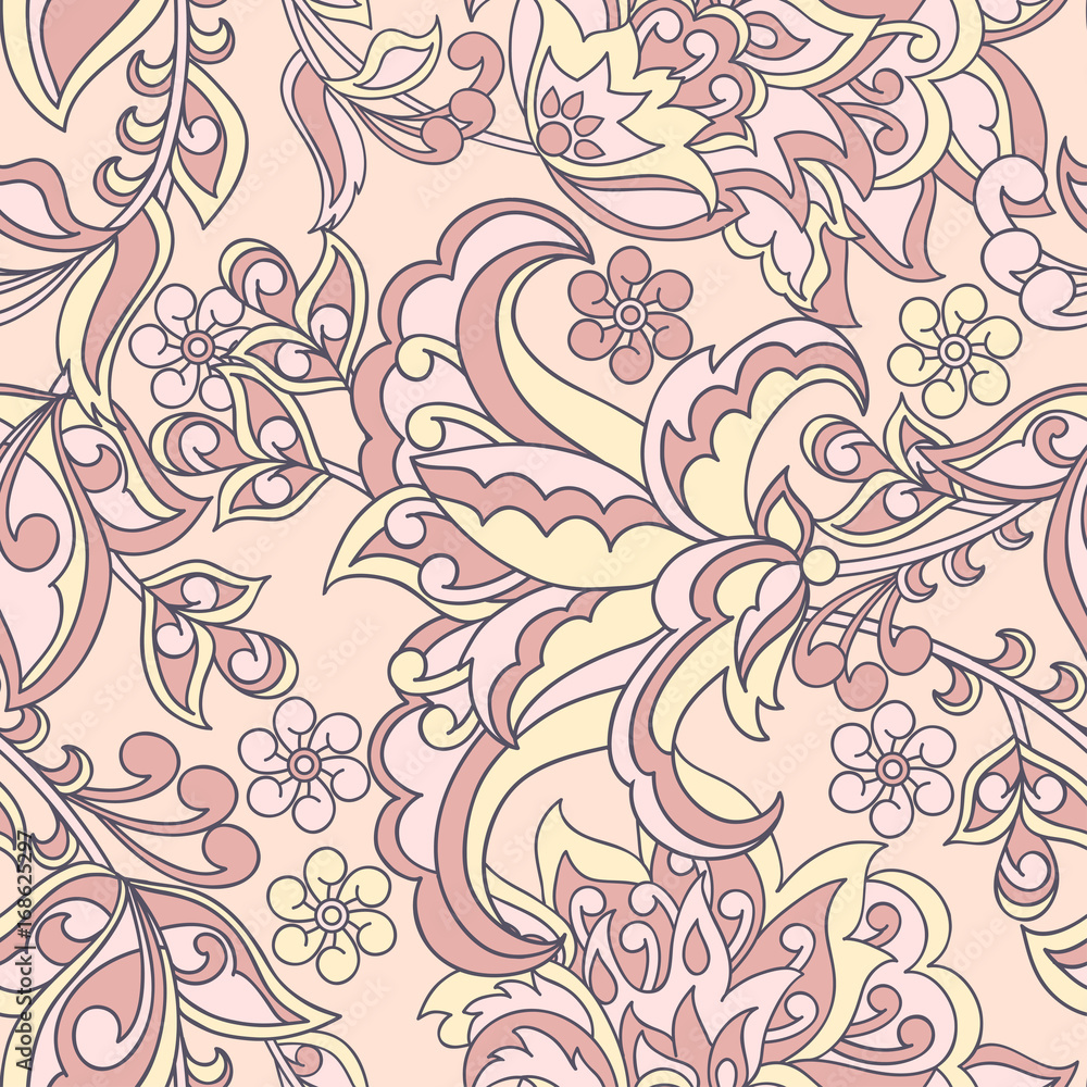 Seamless pattern. Floral vector illustration