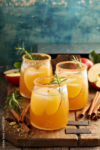 Hard apple cider cocktail with fall spices