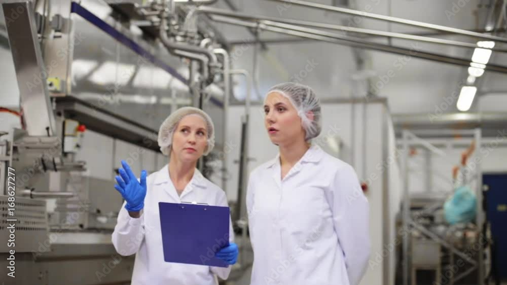 women technologists at ice cream factory women technologists at ice cream factory
