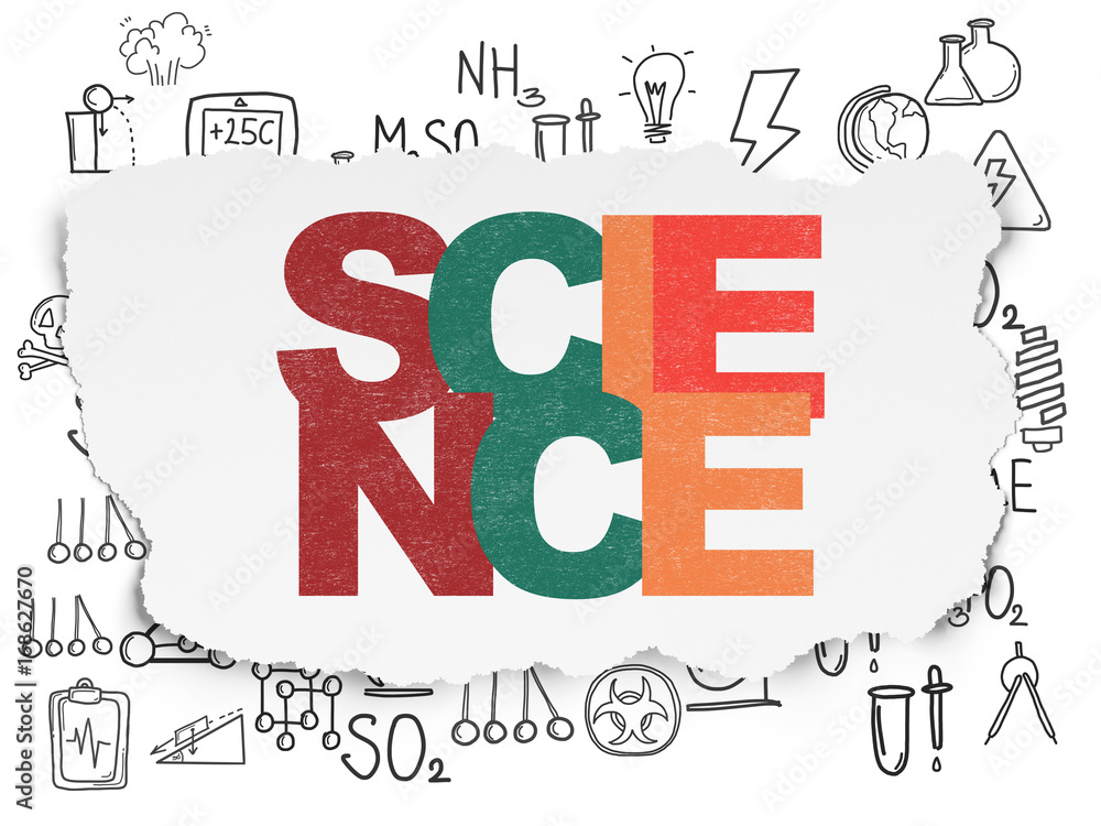 Fototapeta premium Science concept: Science on Torn Paper background