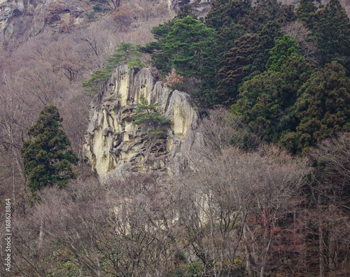 Mountain scenery in Yamadera, Japan photo