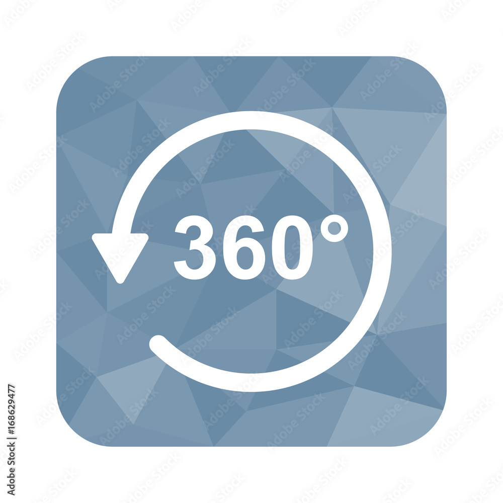 Low Poly Button - rundes 360°-Symbol Low Poly Button - rundes 360°-Symbol