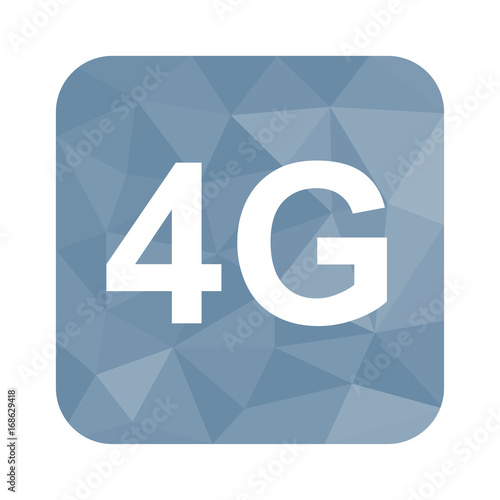 Low Poly Button - 4G-Symbol