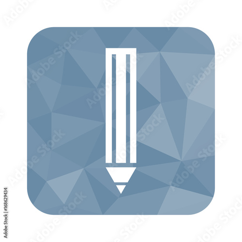 Low Poly Button - Bleifstift nach unten