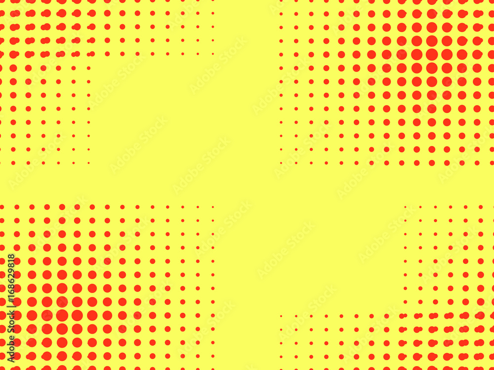 Pop art seamless pattern. Halftone background. Vector illustration