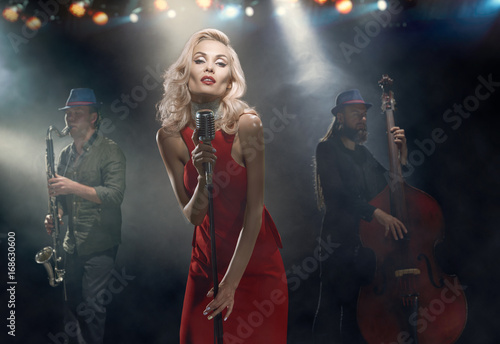 Canvas Print The jazz singer.