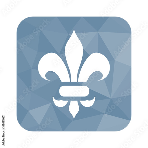 Low Poly Button - Lilien-Ornament