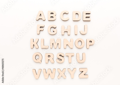 Wooden english letters