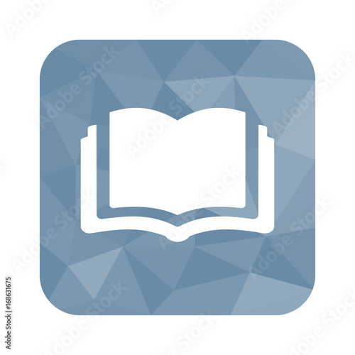 Low Poly Button - aufgeschlagenes Buch